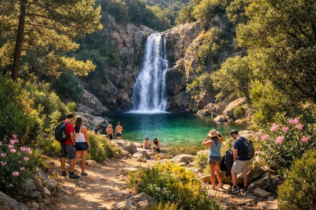 explorez la cascade de sorio en corse à travers une randonnée immersive. profitez d'une baignade rafraîchissante au cœur d'un paysage naturel préservé, idéal pour les amoureux de la nature et de l'aventure.