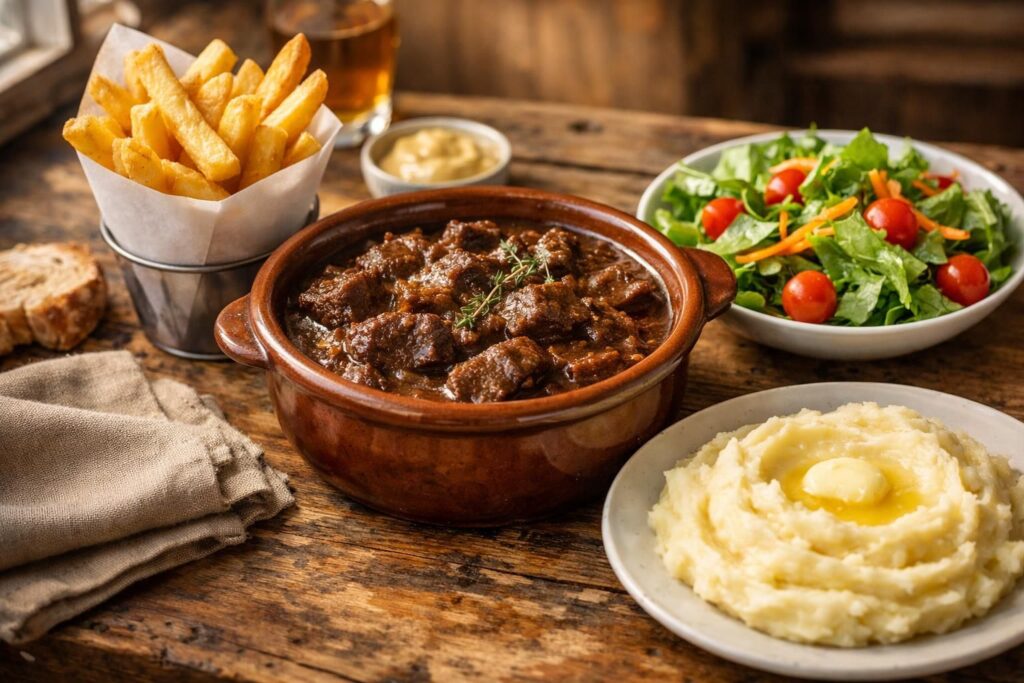 découvrez des accompagnements classiques et savoureux qui mettent en valeur toute la richesse de votre carbonade flamande pour un repas convivial et réussi.